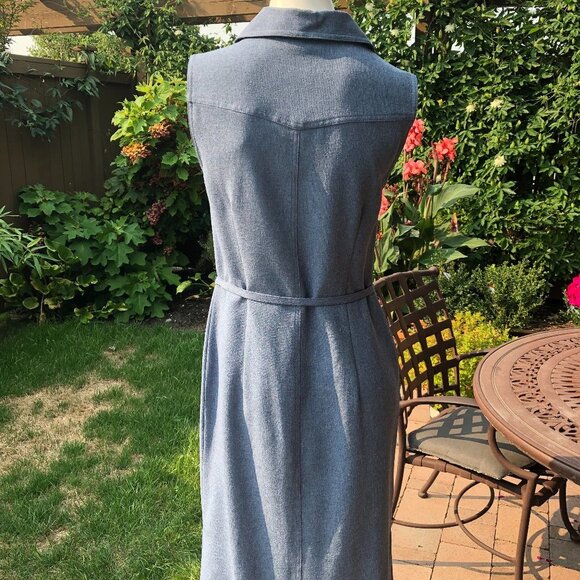 Option Elle Slvless Maxi Shirt Dress Blue S - Picture 11 of 15